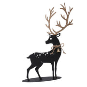 Renne en métal noir et or cm30x7h41