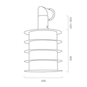 Hotte aspirante URBAN STYLE SAT en inox bruni Ø50 cm