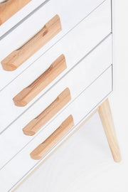 Commode blanche ORDINARY 5 tiroirs 88h cm