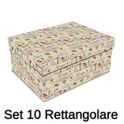 Boîte en carton de 1 à 10 bouées de sauvetage rectangulaires cm43x35h17