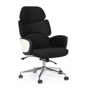 Fauteuil de bureau noir et blanc rembourré Armstrong