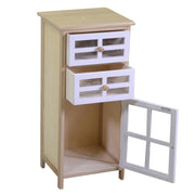 Commode Naomi 1 porte et 2 tiroirs rectangulaires naturel cm33x30xh72