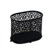 Curls porte-revues ovale en métal noir cm34x20h26