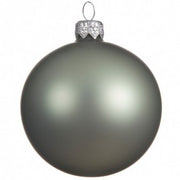Décoration sapin de Noël Boule de verre vert clair opaque 8 cm