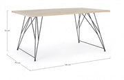 Table en bois design industriel DISTRICT 160x90x h76 cm