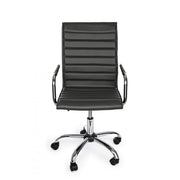 Fauteuil de bureau avec accoudoirs Perth gris foncé en éco-cuir