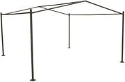 Gazebo carré Certeli, forme Abri, couleurs graphite - ardoise 4x4