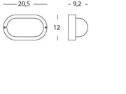 Ligne de plafond en résine Echo Ligne noire ovale