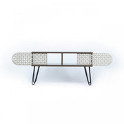 Meuble tv industriel urbain en noyer noir cm 106 x 30 x 48 h