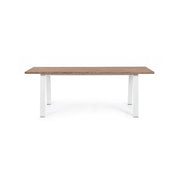 Table de jardin Oslo Blanc Naturel 100x200 cm