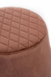 Pouf en velours de métal rose antique cm 46,5 x 46,5 xh 33