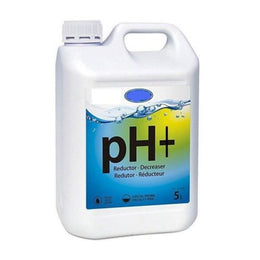 Correcteur de pH pour piscines, bouteille PH PIU de 5 litres