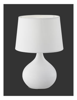 Lampe de table moderne en céramique blanche avec abat-jour Martin Trio Lighting