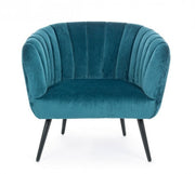 Chauffeur de fauteuil classique en velours bleu
