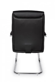 Fauteuil de bureau Sydney avec accoudoirs en similicuir noir