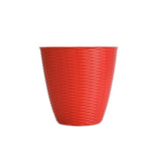 Cache pot en paille D 29 X H 27 Cm Rouge