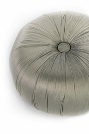 Pouf design en velours de métal gris cm 36 x 36 xh 30