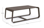 Table basse en aluminium de style industriel cm 105x62