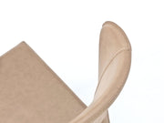 Chaise en similicuir et assise gris tourterelle 49x56x82h cm