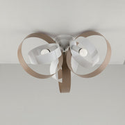 Plafonnier moderne en fer trois lumières Tortora Blanc trois lumières 44x h26 cm