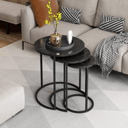 Ensemble de table basse Gloria effet marbre noir
