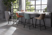 Lot de 2 tabourets en tissu 50cm x 44cm H. 94cm