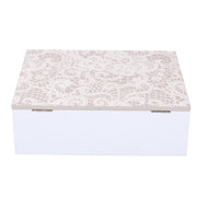 Ange blanc crème sur balançoire cm13x6h47