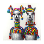 Image peinte 3d pompon lame cm80x80x3,5