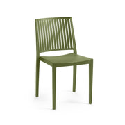 Chaise Bars en Polypropylène Vert Olive Résistant aux UV et à l'Humidité L46 x P56 x H82