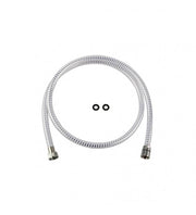 Douche Flexible De 150 Cm Chromé-Blanc En Plastique Renforcé