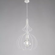 Lustre moderne urbain industriel blanc 35 cm