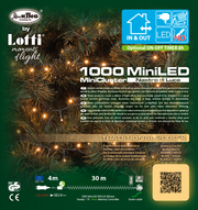 Chaîne Ruban ø6cm NTLG 1000 MiniLED Câble Vert 4+30,5m Lumières de Noël