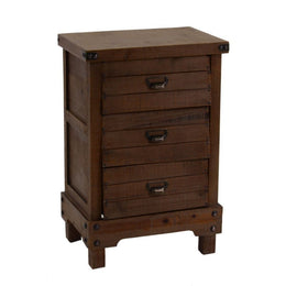 Mobile de base avec 3 tiroirs de noyer country 50x35xh. 76 cm