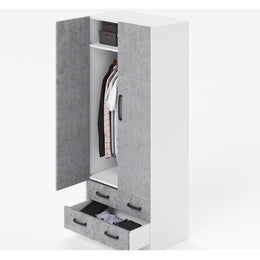 Armoire 2 Portes Avec Tiroirs H.210