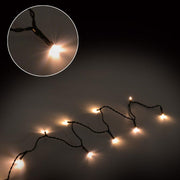 Fil lumineux vert 80 led 5mm blanc chaudalimentation fixe cm0,5xh750x1