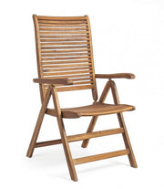 Fauteuil à 5 positions avec accoudoirs en bois de style classique Iperbriko