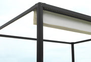 Gazebo pergola aluminium milwaukee noir c / feuille électrique électrique 3x3x2,5h m