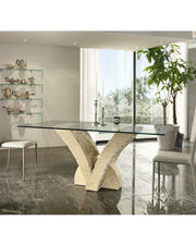 Table fixe 180 x 100 - Transparente - Papillon