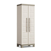 Armoire polyvalente avec deux portes et quatre étagères Beige EXCELLENCE 89x54x h182 cm
