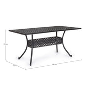 Table d'extérieur Ivrea rectangulaire anthracite cm 90 x 160