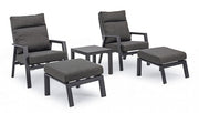 2x Fauteuil Recl C-C Kledi Anthracite Jx55