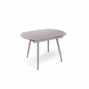 Table extensible en verre trempé avec plateau gris 120/180x90h cm