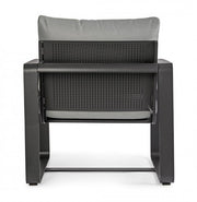Fauteuil de jardin en aluminium Anthracite MERRIGAN YK13 74x78x h84 cm