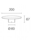 Applique 18W LED 3000k tête Grafite Ligne