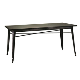 Table moderne avec plateau en fer marron cm 80 x 160 xh 76