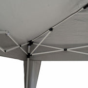 Gazebo acier Arizona 3x3m automatique gris polyester 160gr-m2