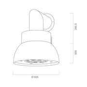 Hotte aspirante BELL en acier inoxydable cuivre antique Ø50 cm