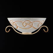 Applique en fer Décape Ivoire finition Or une lumière 33x16x h13 cm