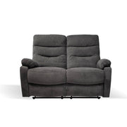 Canapé 2 places avec 2 fauteuils inclinables électriques gris foncé L 145 x P 92 x H 109 cm