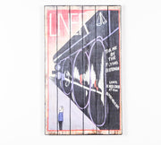 Impression sur bois avec toile multicolore 60x100 cm